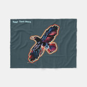 Iridescent Raven Fleece Deken (Voorkant (Horizontaal))