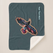 Iridescent Raven Sherpa Deken (Voorkant)