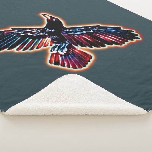 Iridescent Raven Sherpa Deken (3/4)