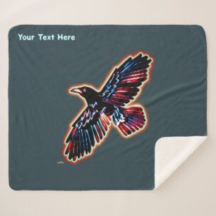 Iridescent Raven Sherpa Deken