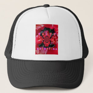 Iridescent Red Roses "Happy Valentijn" Art Print/ Trucker Pet