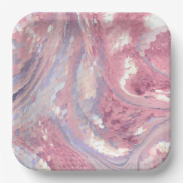 Iridescent Roze en Paars Papieren Bordje