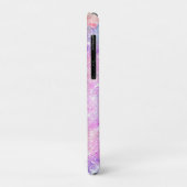 Iridescent roze faux glitter drip ballon monogram Case-Mate iPhone case (Achterkant/links)