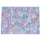 Iridescent shimmering snowflakes pattern groot cadeauzakje (Voorkant)