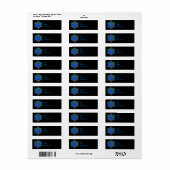 Iridescent Snowflake Address Label Sjabloon (Full Sheet)