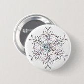 Iridescent Snowflake Button (Voorkant /achterkant)