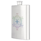 Iridescent Snowflake Flask Heupfles (Links)