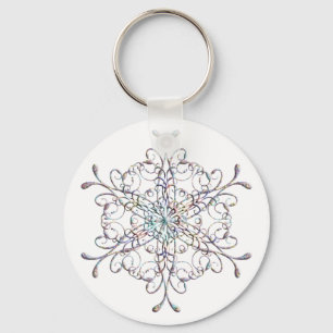 Iridescent Snowflake sleutelhanger