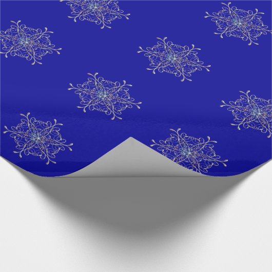 Iridescent Snowflakes Wrapppapier Cadeaupapier (Hoek)