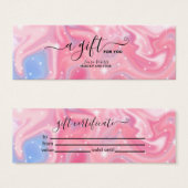 Iridescent Sparkle Holographic Gift Certificate Mini Visitekaartjes (Voorkant /achterkant)