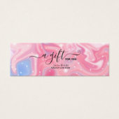 Iridescent Sparkle Holographic Gift Certificate Mini Visitekaartjes (Voorkant)