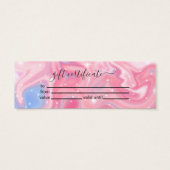 Iridescent Sparkle Holographic Gift Certificate Mini Visitekaartjes (Achterkant)