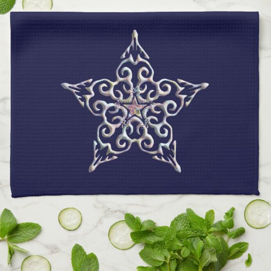 Iridescent Star Kitchen Towel Theedoek (Gevouwen)