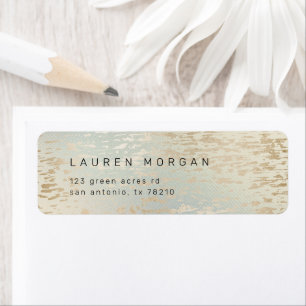 Iridescent tekent luxe return address label