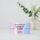 Iridescent Texture Moderne Schattigee Loyaliteit K Klantenkaartje (Staand voorkant)