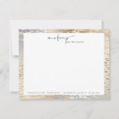 Iridescent Textured Modern Script Make-up Artist Notitiekaartje (Voorkant)