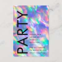 Iridescent Ultra Modern Monogram Weddenschap