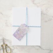 Iridescent White Sparkle Glam 1st Birthday Favor Cadeaulabel (Met Touw)