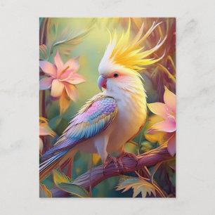 Iridescent Wing Cockatiel Fantasy Bird Briefkaart