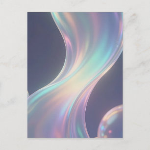 Iridescente Abstracte Belstromen Briefkaart