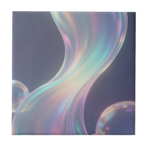 Iridescente Abstracte Belstromen Tegeltje