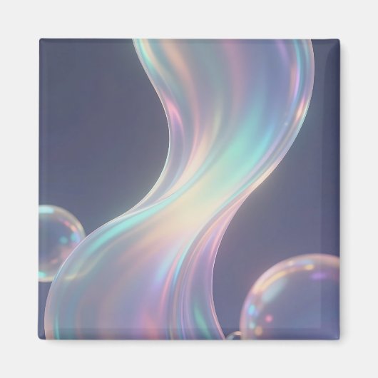 Iridescente Abstracte Belstroming Magneet (Voorkant)