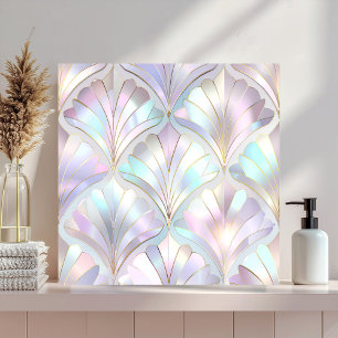 Iridescente Art Deco-waaierpatroon ID1175 Tegeltje