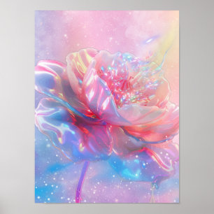 Iridescente Bloem Poster