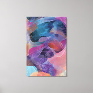 Iridescente Draad Gezicht Prisma Portret Canvas Afdruk
