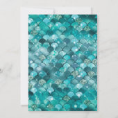 Iridescente en Gouden Zeemeermin Schubben Quincean Kaart (Achterkant)