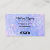 Iridescente Girl Modern Cute Carte de fidélité (Dos)