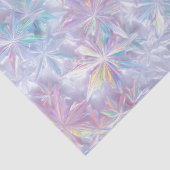 Iridescente glinsterende sneeuwvlokkenpatroon tissuepapier (Detail)