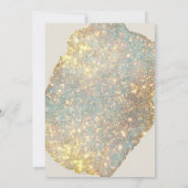 Iridescente Glitter Proefdiner Dinner Kaart (Achterkant)