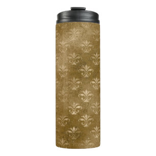 Iridescente Goud Damast Thermosbeker