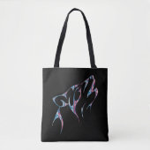 Iridescente Howling Wolf Spirit Sac fourre-tout an (Devant)