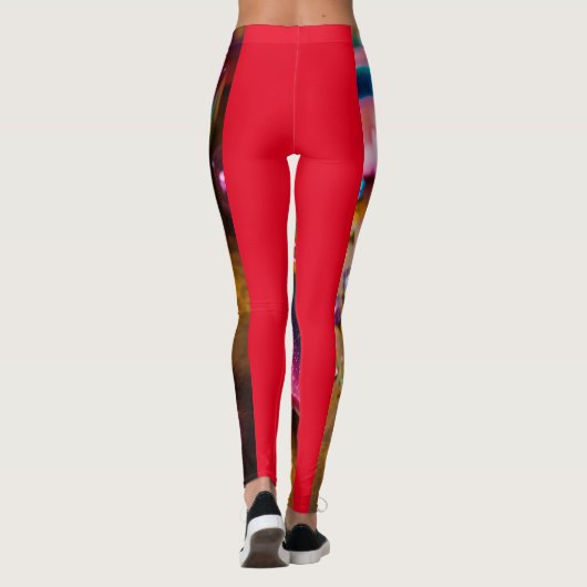 Iridescente Jello dessert cube imprimé leggings (Dos)
