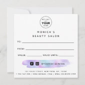 Iridescente kwaststreek Logo toevoegen Schoonheid (Achterkant)