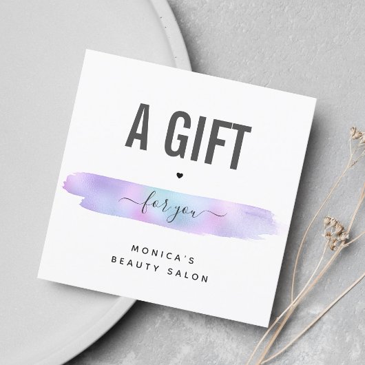 Iridescente kwaststreek Logo toevoegen Schoonheid