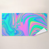 Iridescente marbrée texture holographique en dynam (Serviette de bain)