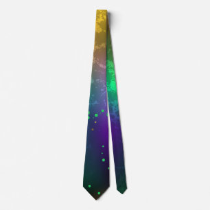 Iridescente mardi gras achtergrond met kralen stropdas