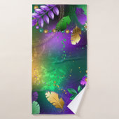 Iridescente mardi gras arrière - plan avec perles (Serviette de bain)