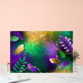 Iridescente mardi gras arrière - plan avec perles (Mariage)
