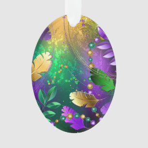 Iridescente mardi gras arrière - plan avec perles