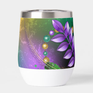 Iridescente mardi gras arrière - plan avec perles