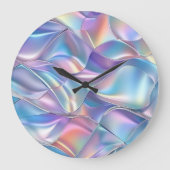 Iridescente metaal 6 geometrisch grote klok (Voorkant)