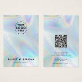 Iridescente moderne QR Code Collier bijoux (Devant & derrière)