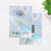 Iridescente moderne QR Code Collier bijoux (Bureau)