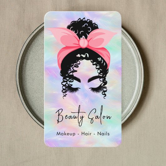 Iridescente Opal élégant salon de beauté Carte de