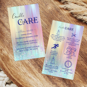 Iridescente Pastel Luxe Kaarsverzorging Visitekaartje