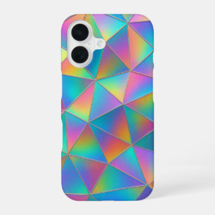 Iridescente Polygoon iPhone 16 Hoesje
